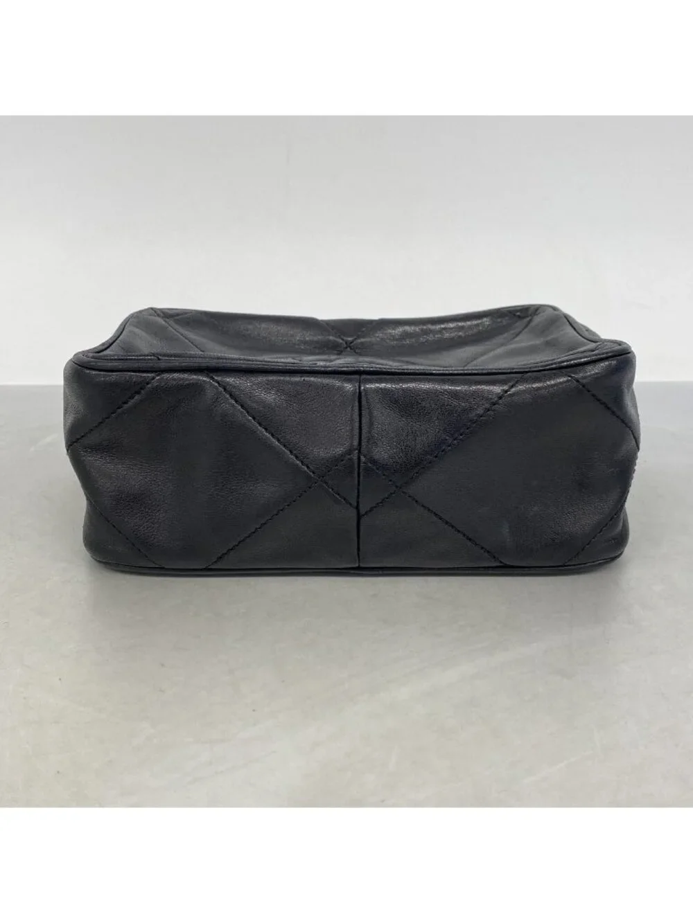 Chanel Shoulder Bag Lambskin Black Gold